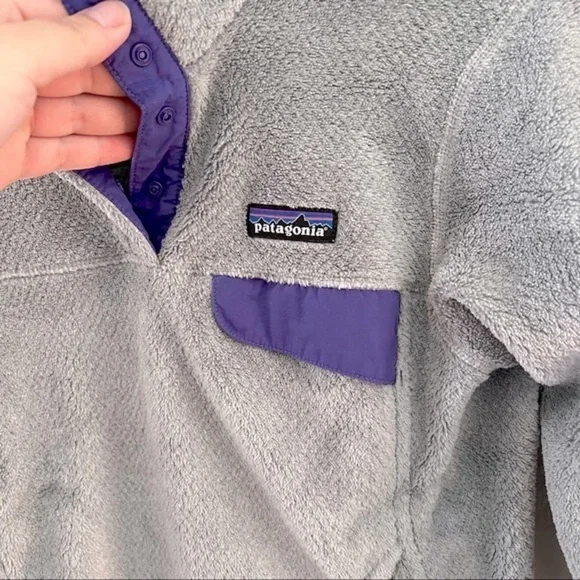 Patagonia ReTool SnapT Fleece Pullover in Gray Purple - Picture 2 of 6